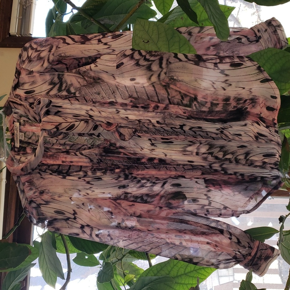 Jennifer Lopez Sheer Blouse Petite Small - Picture 8 of 8